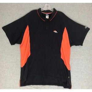 Reebok Denver Broncos Polo‎ Shirt Mens XL Blue Embroidered Logo NFL Team Apparel